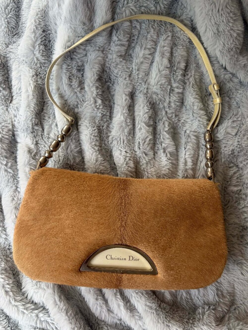 Vintage Christian Dior Malice Pony Hair Shoulder Bag